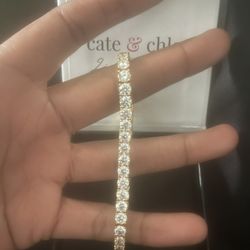 Cate & Chloe Olivia 18k Yellow Gold Plated Tennis Bracelet with Crystals