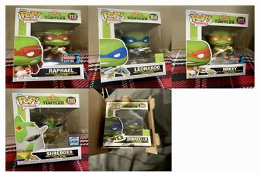 Ninja turtles X Power Ranges Funko Pop Set