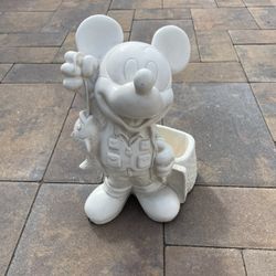 1997 Disney Paintable Planters Mickey, Minnie And Goofy 