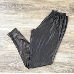 Steve Madden Black Leopard Print Joggers 