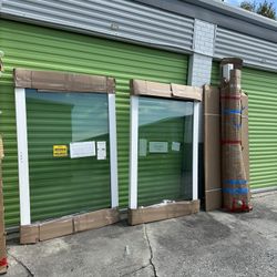 Impact sliding glass door set with frame 96x80 Simonton