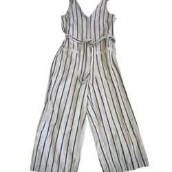 Madewell Striped Sleeveless Jumpsuit