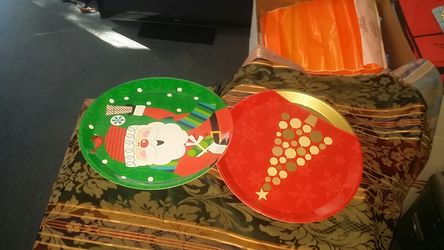 Christmas round platters snacks food