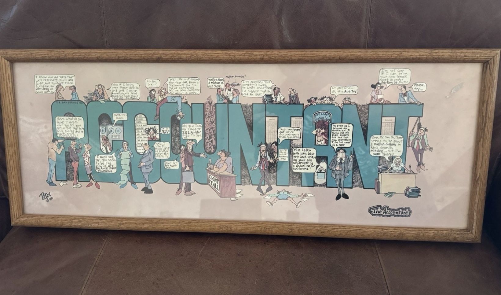 30" × 11" Framed The Accountant Novelty Art Print By Peter Prints 1982