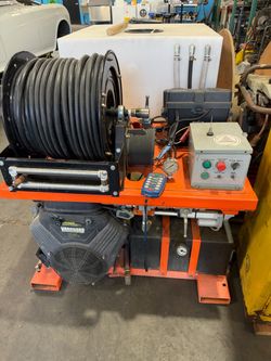 Skid mounted sewer jetter/pressure washer