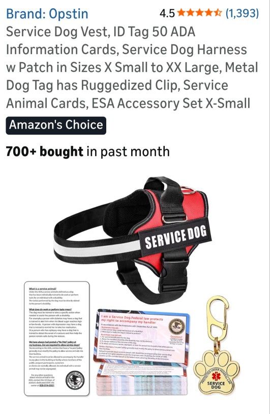 SERVICE DOG Vest & Collar Kit