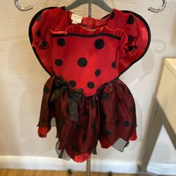 Koala Kids Lady Bug  Halloween Costume Dress Headband 3T Toddler 