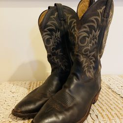 Men’s Tony Lama Segar Americana Brown Leather Cowboy Boots #7902 Size 11.5