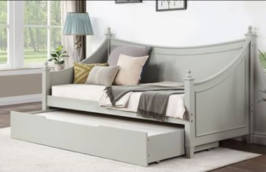 Brand New Grey Twin Size Daybed w Trundle Bed