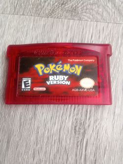 Pokemon ruby red game Nintendo advance