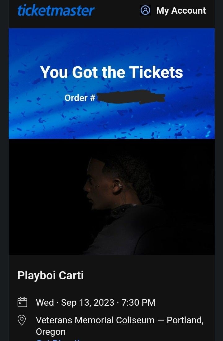 2 Playboi Carti Portland GA FLOOR Tickets