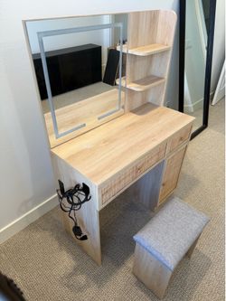 Vanity and stool