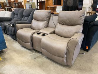 LA-Z-BOY James Greige Double Power Recliner