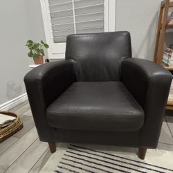 Leather Like Lounge Chair