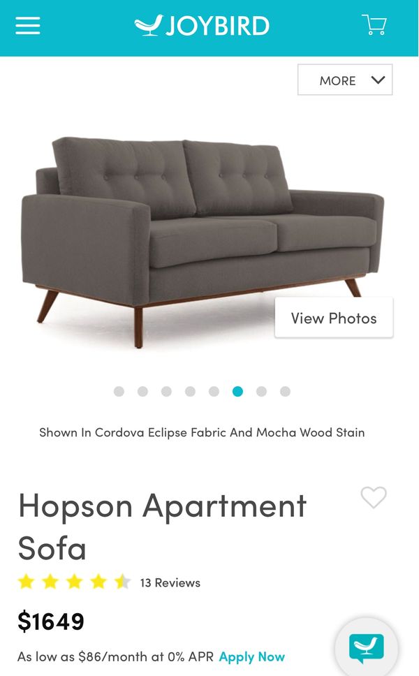 Joybird Hopson Apartment Sofa Ottoman Mid Century Modern Gray Joybird Hopson Apartment Sofa Ottoman Mid Century Modern Gray Retail 2250 Furniture In San Go Ca Offerup