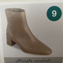 Delicious Women Ankle Boots Side Zipper Zip-Up Booties Block Heel Pointed Toe 9 Taupe 