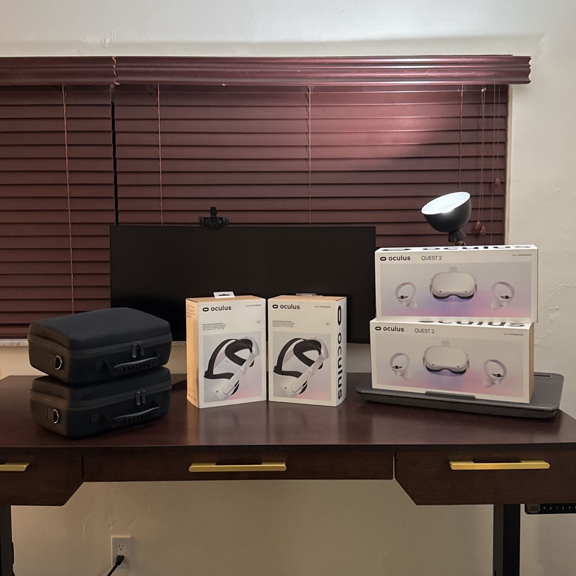 Two Oculus Quest 2 - 128 GB All In One VR Headsets Plus More