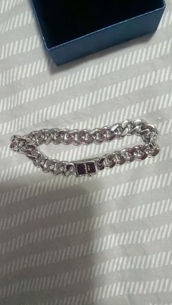 Silver Cuban Link Chain Bracelet