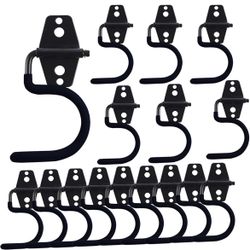 NETWAL Garage Hooks Heavy Duty 16 Pack, Steel Garage Storage Hooks,Wall Mount Garage Tool,for Ladders, Bikes-Black