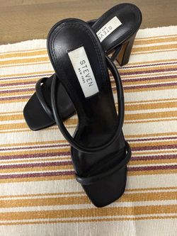Steven New York Black Slip-on Heel