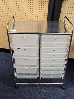 Metal Cart w/ Bins