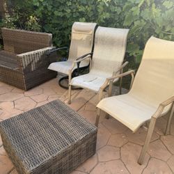 Chairs And Wrecked Patio Set Furniture