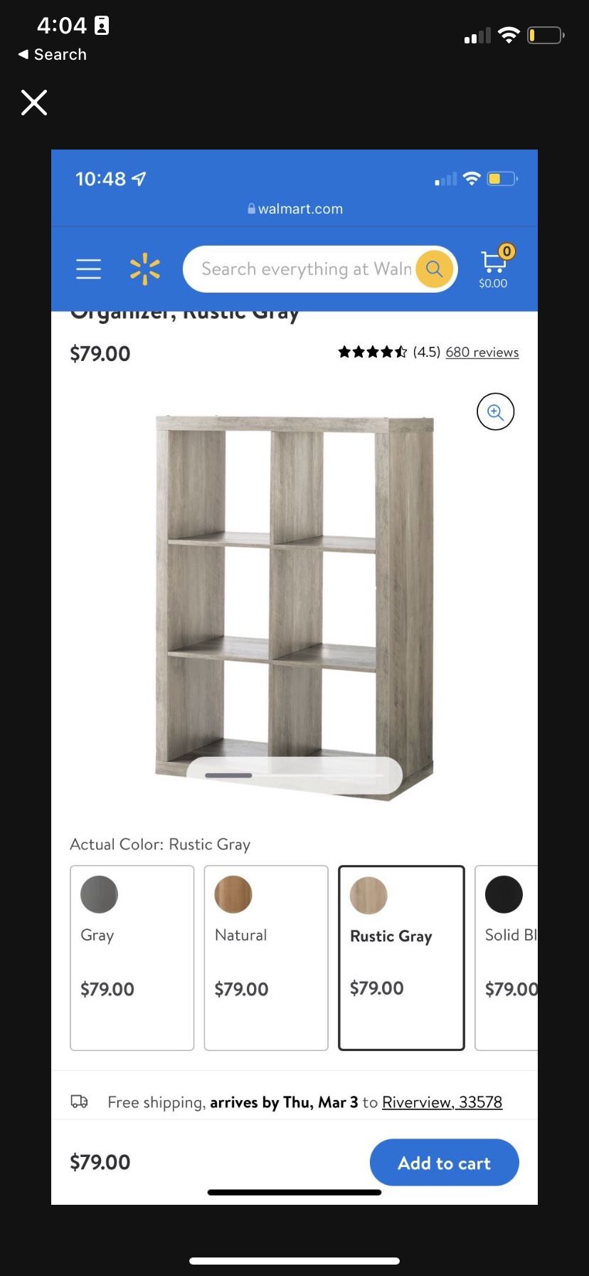 6 Cube Storage