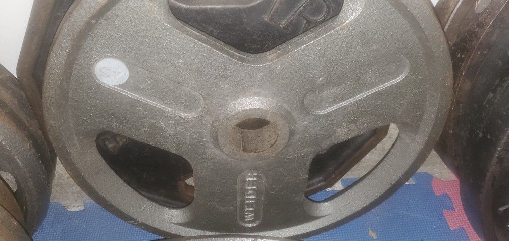45 Olympic weight plates non matching