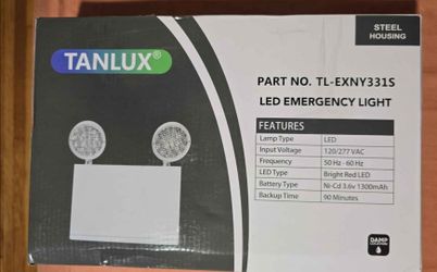 Título sugerido: Luz de Emergencia LED TANLUX (TL-EXNY331S) - Carcasa de Acero