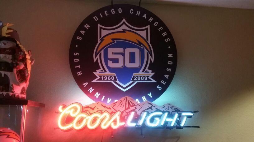 San Diego Chargers, Coors Light Bar neon sign