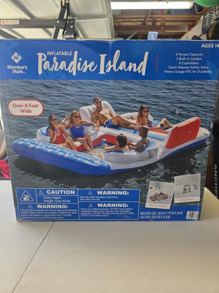 Paradise Inflatable Bench Floating Island Cooler