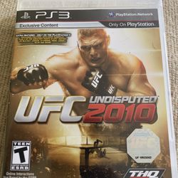 UFC Undisputed 2010 PS3 (Sony PlayStation 3, 2010) Video Game With Manual