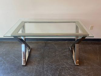 Chrome Glass Top Table
