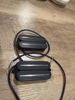Seymour Duncan Black Winter Rails Guitar Pickups, Matte Black, Excellent