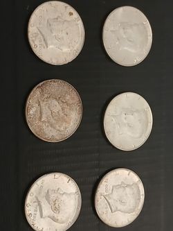 Kennedy Half Dollar 40 Percent SilverCoins Lot of 6