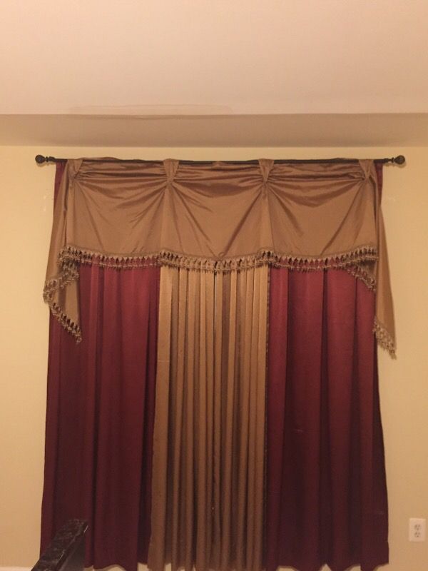 Beautiful curtains with beaded valance