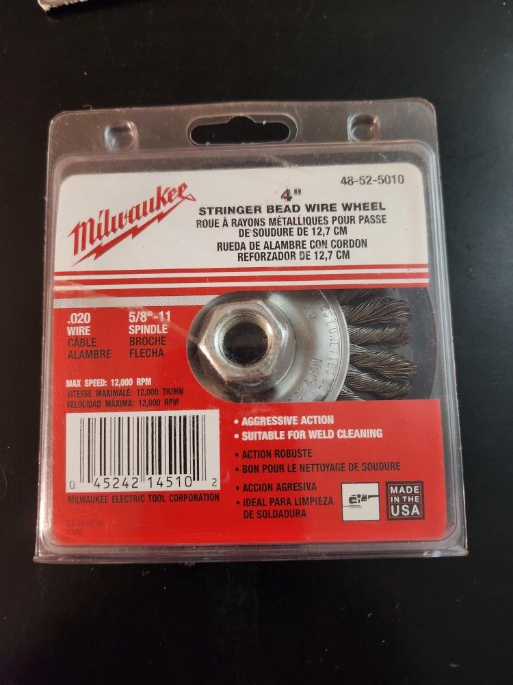 MILWAUKEE 4 STRINGER BEAD WIRE WHEEL 48-52-5010 #A0083