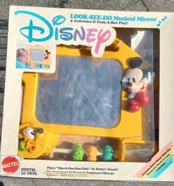 Vintage Disney Look-See-Do Musical Mirror