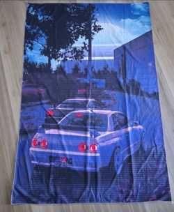 YINTE brand Japanese Vintage JDM car art vertical tapestry poster
