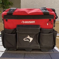 Husky 18 Inch 18 Pocket Rolling Tool Bag