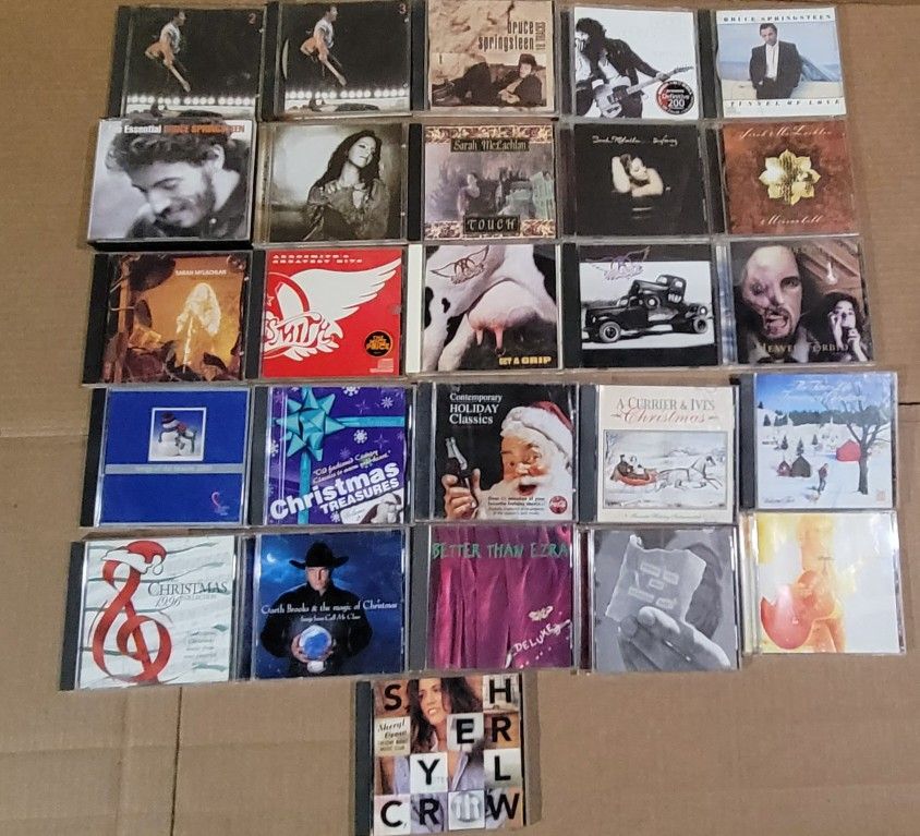26 Music Cd's Bruce Springsteen Areo Smith Blue Oyster Sheryl Crow