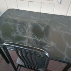 LIGHT WEIGHT DINNER TABLE ONE CHAIR