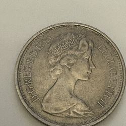 1970 Queen Elizabeth ll 5 Pence Coin