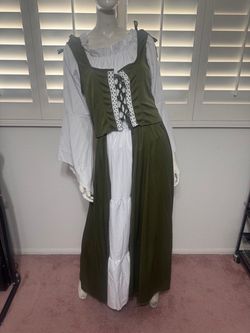 New L green Rennisance dress costume peasant corset cottage core Midevil Bundle deals available please check out my other items and follow my page new