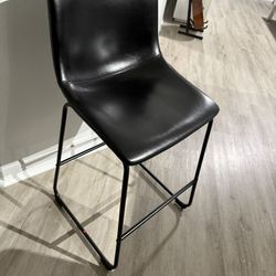 Waleaf 26” Bar Stools – Set of 2 (Black, Brand New)
