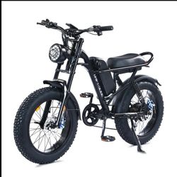 J1 1500W Peak Power Electric Bike for Adults, Electric Off Road Bike, 28 MPH 60 Miles Electric Moped Style Bike, 48V 20.8 Ah Removable Battery, 7 Spee