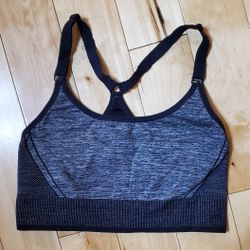 All In Motion Gray & Black Sports Bra (XL)