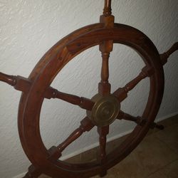 Wood Boat Steering Wheel 