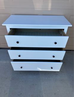 White 3 Drawers