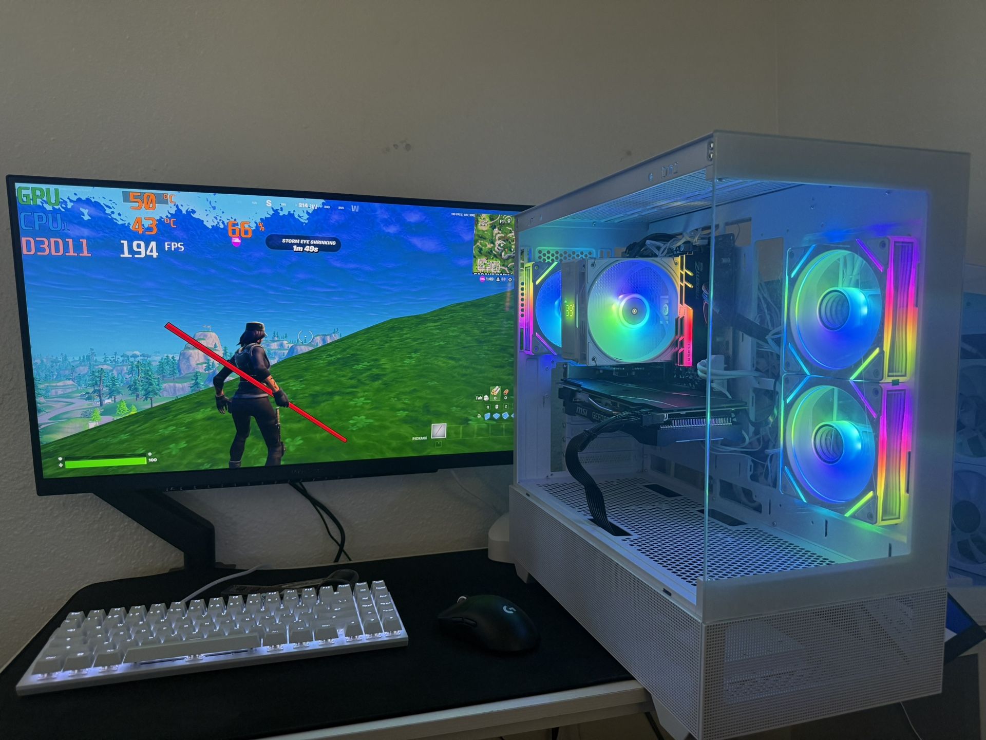 White Gaming Pc Computer Desktop RTX